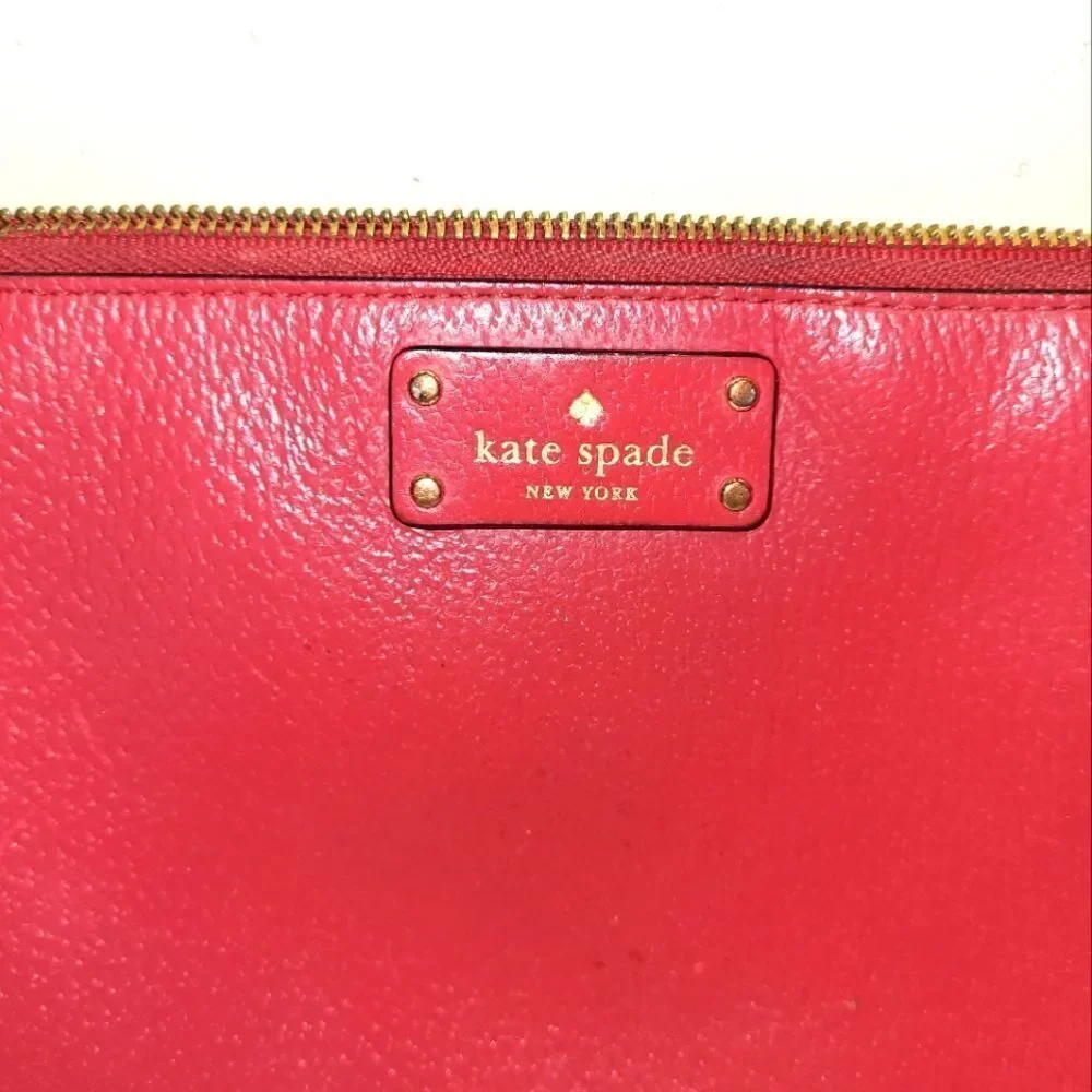 Kate Spade New York Red Leather Wristlet Wallet/Bag Great Condition! Ret.$145